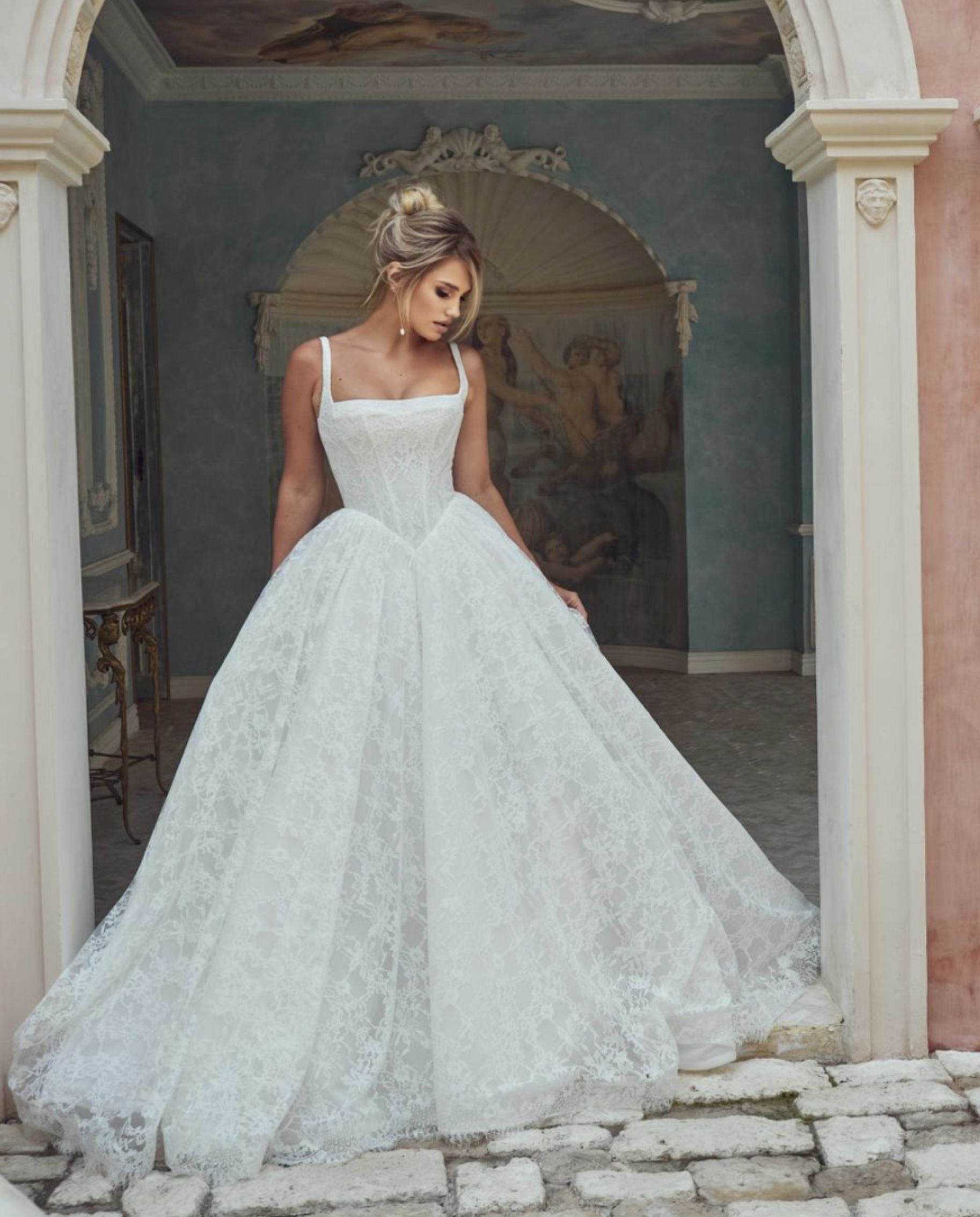 Amelie Gown From Chambery Couture now at Pearl Bridal - Front facing view of the dress